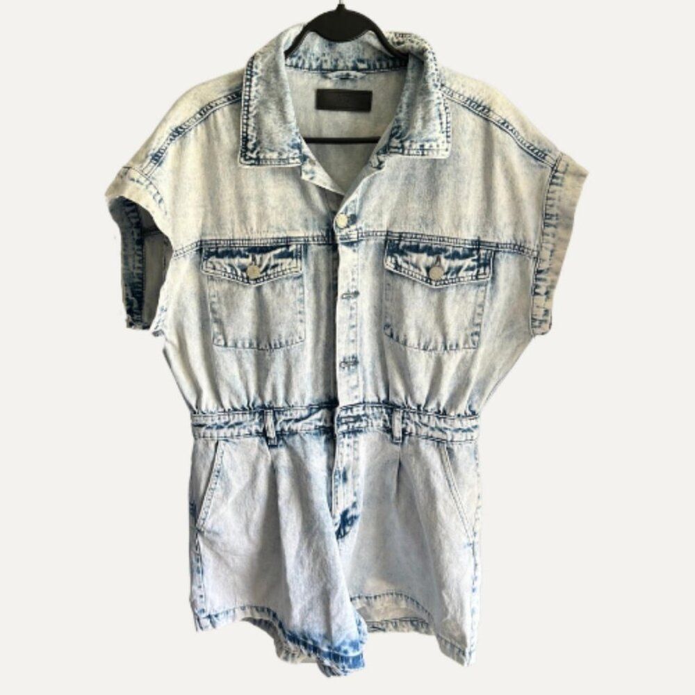 [BLANKNYC] Light Wash Denim Romper – Size L - Picture 2 of 3